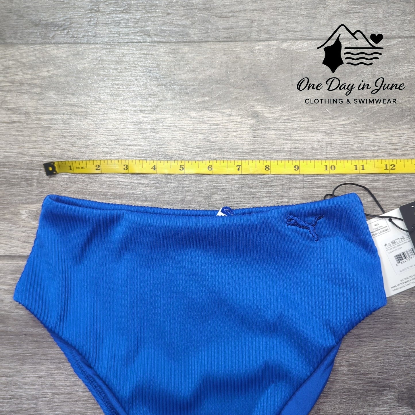 Puma Ribbed High Cut Bikini Bottom Size XS