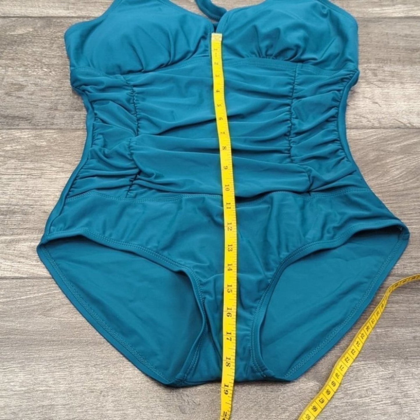 Cluci Ruched Crossover Back One Piece Size M
