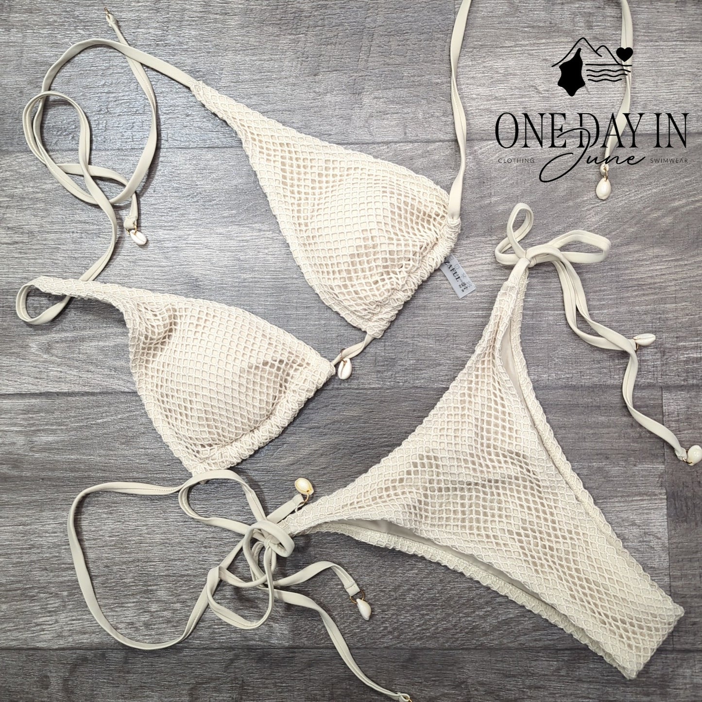 Zaful Tie Back Tie Side Bikini Swimsuit Size S