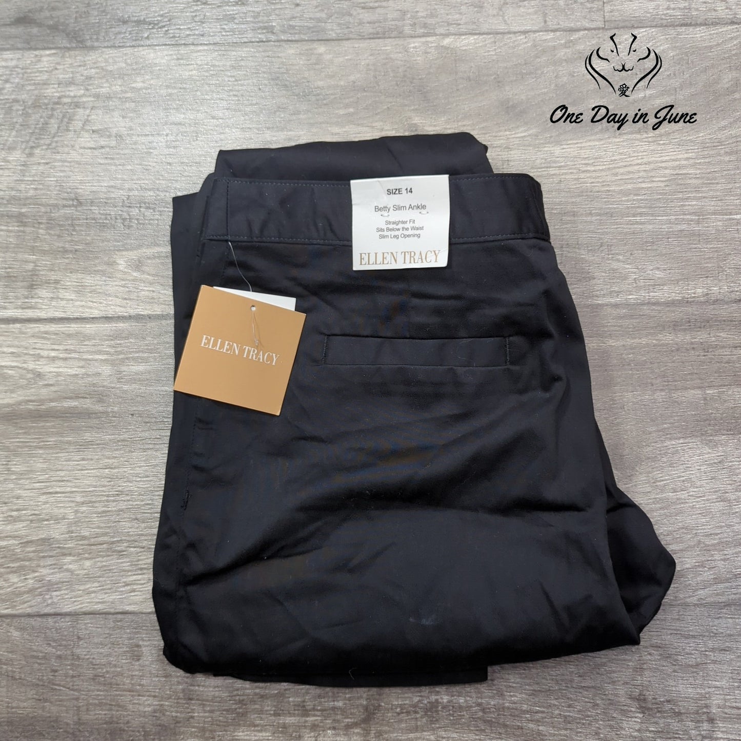Ellen Tracy Betty Slim Ankle Pants Size 14
