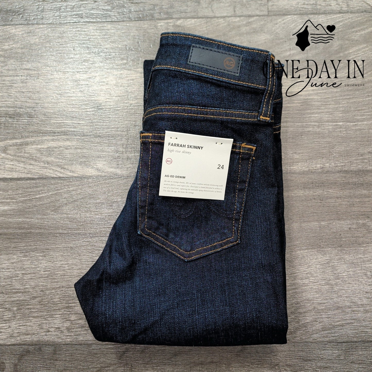AG Adriano Goldschmied Farrah Skinny Jeans Dark Wash High Rise Denim NWT Size 00