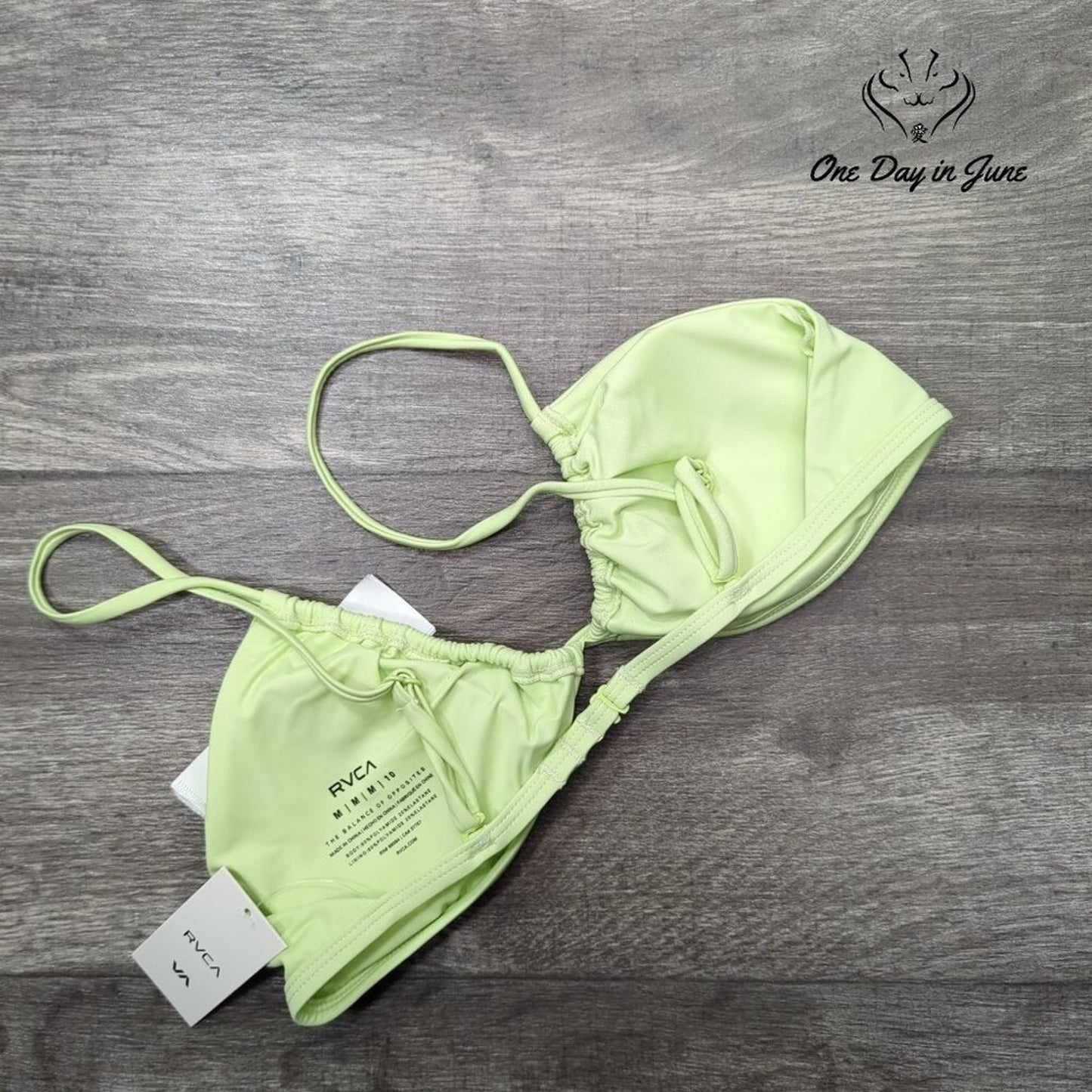 RVCA Solid Trilette Bikini Top Size M