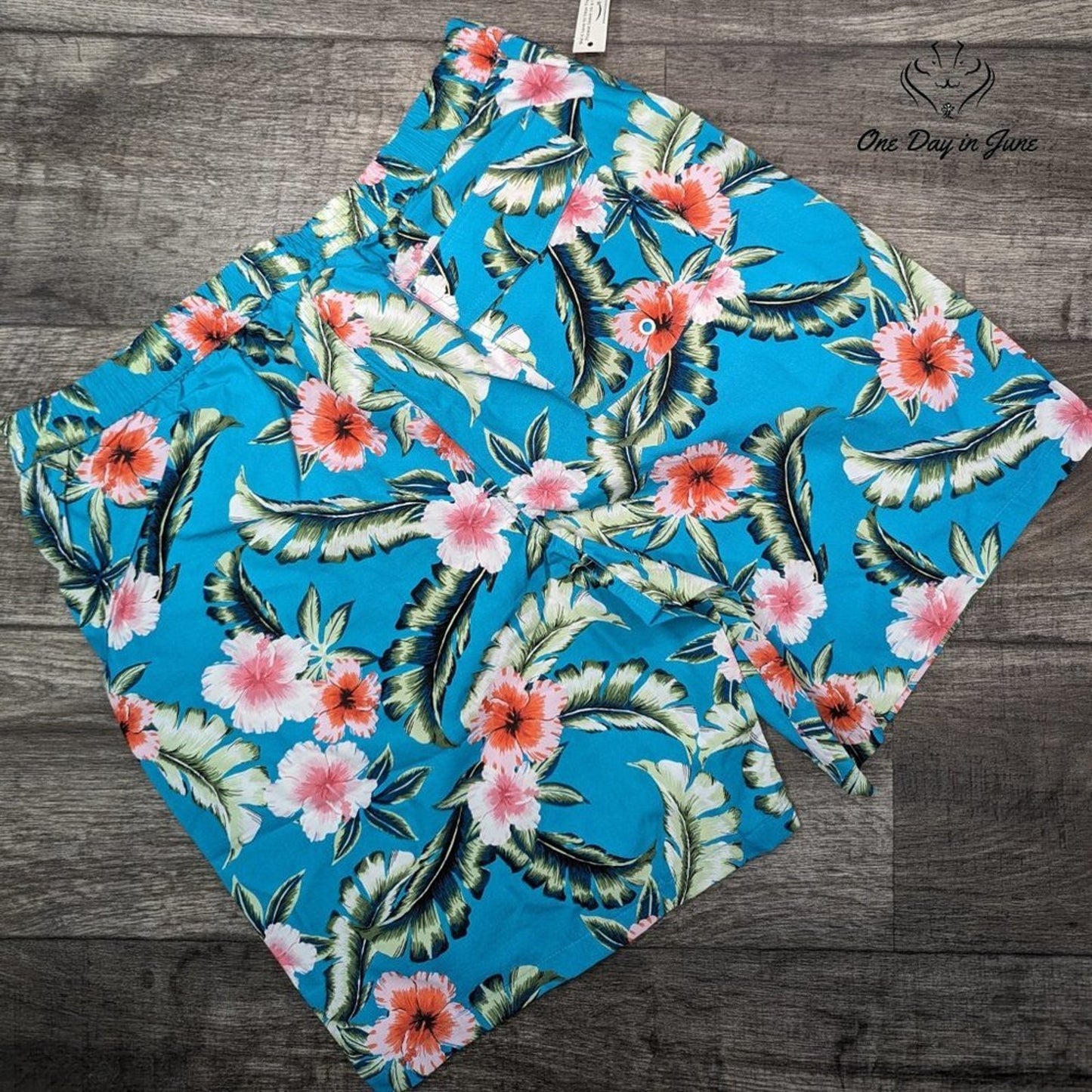 28 Palms 7" Inseam Tropical Hawaiian Print Board Short Size 36