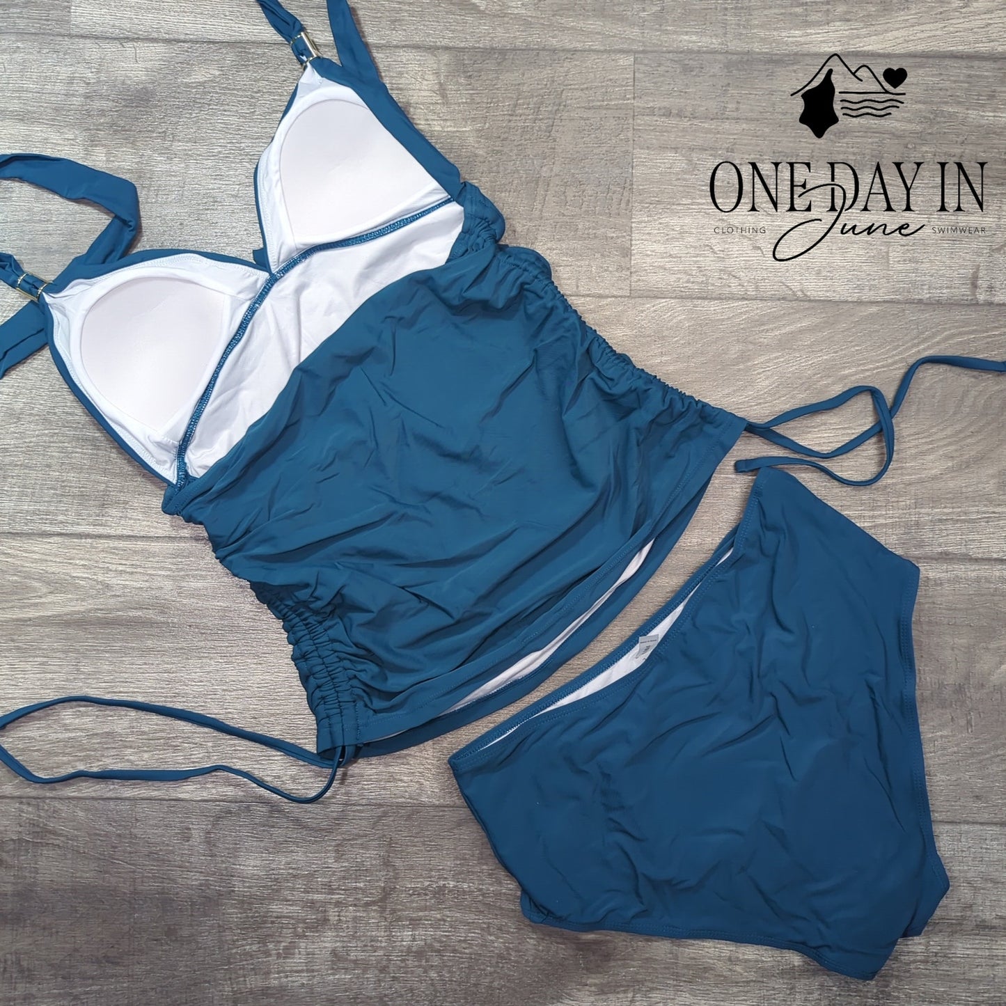 Aleumdr Halter Drawstring Bikini Swimsuit Size L