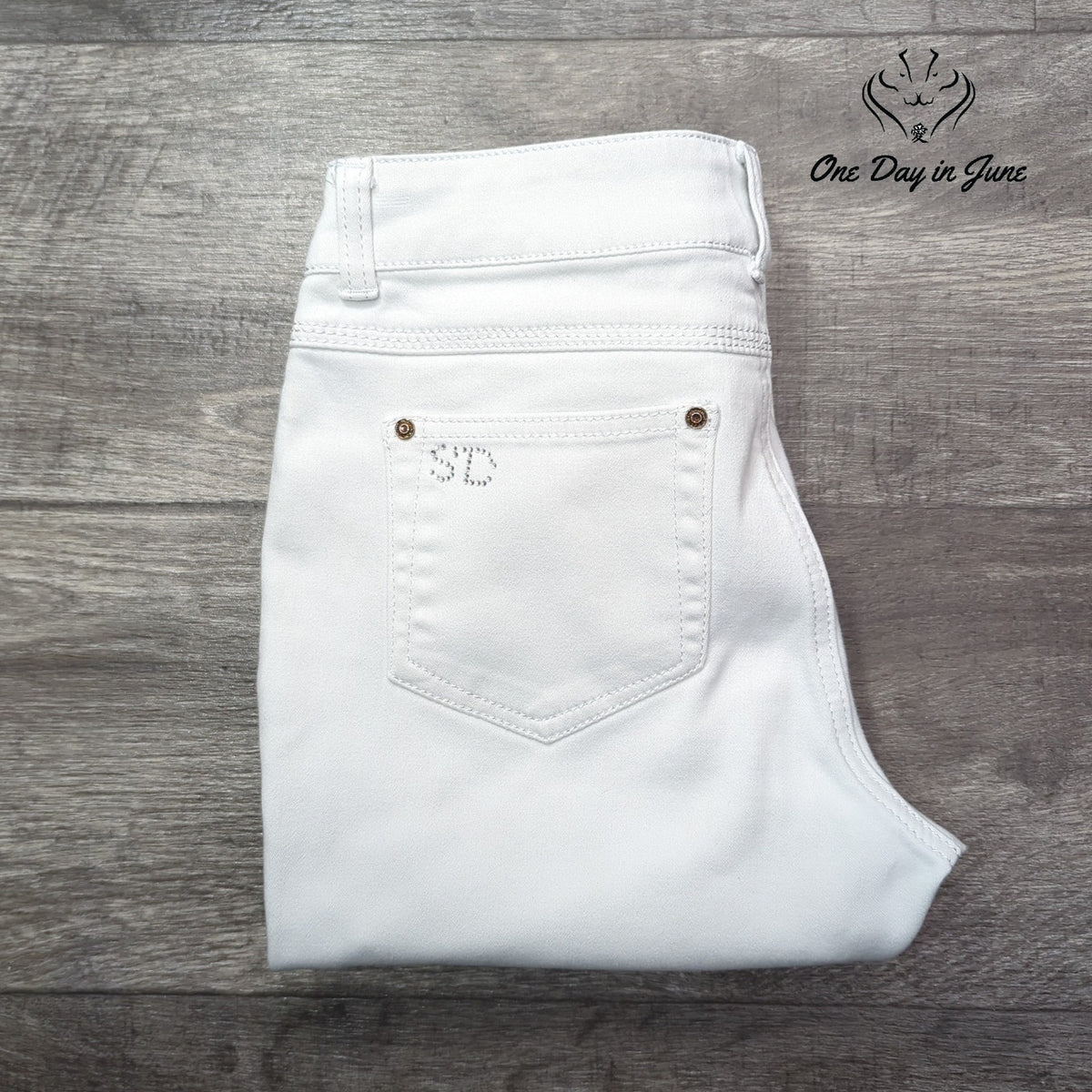 SD Straight Leg Jeans White Denim Pants Size 31 (12)
