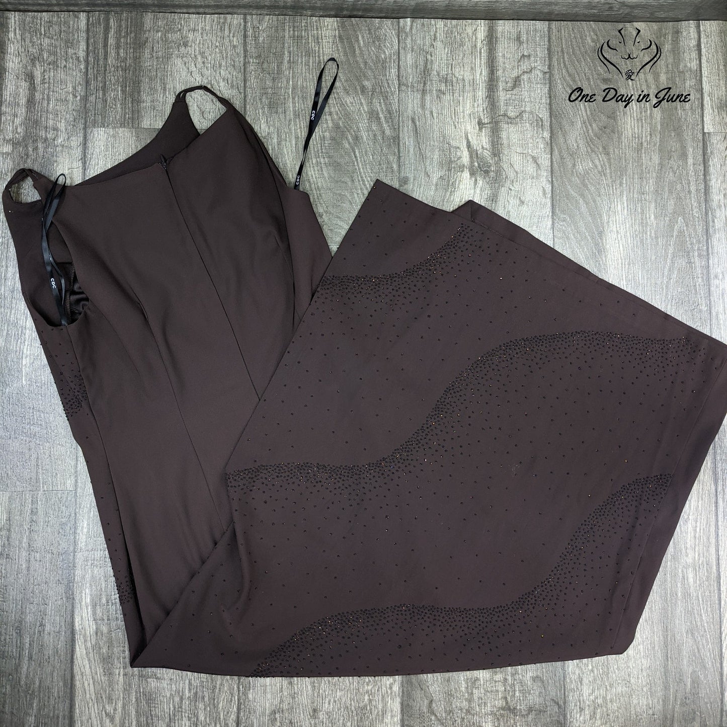 CDC Long Lightly Beaded Dress Size 10