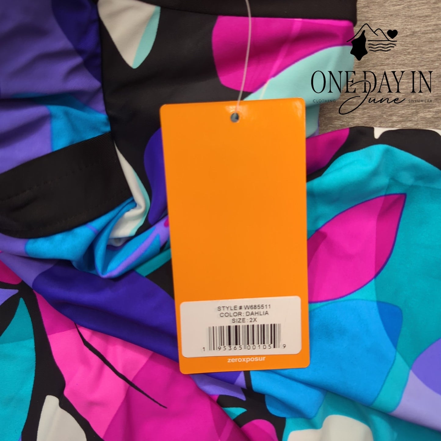 ZeroXposur Plus Size Dahlia Tankini Top Size 2X