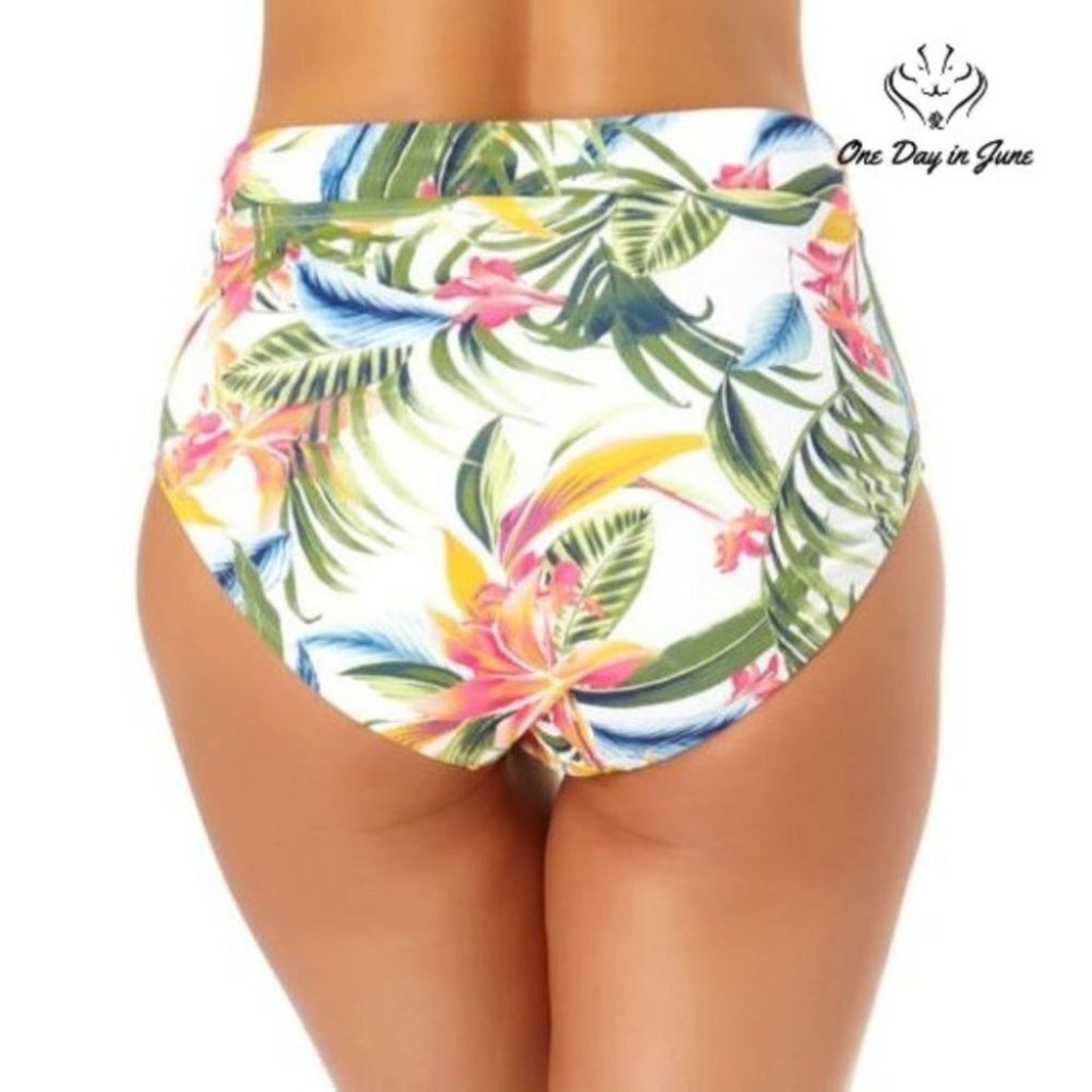 Liz Claiborne Tropical High Waist Bikini Bottom Size XL