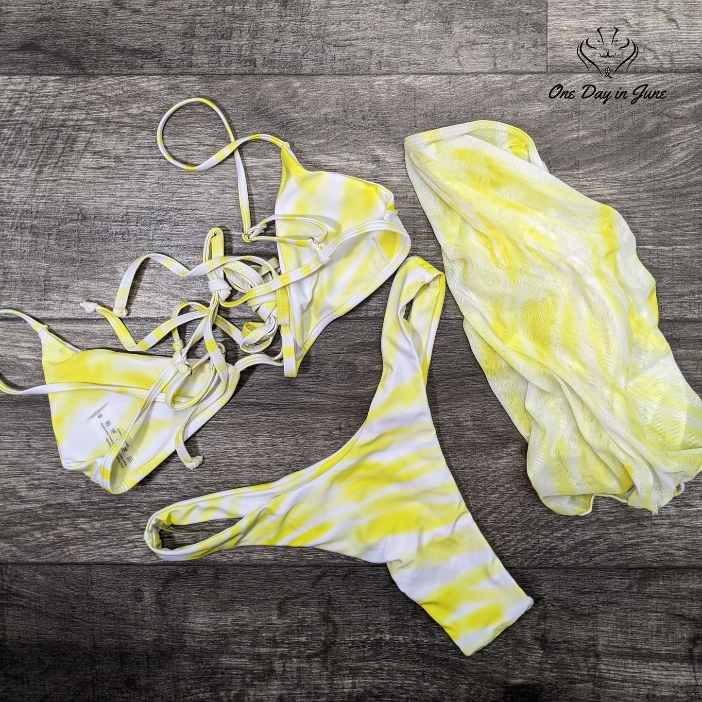 SweatyRocks 3 Piece Triangle Bikini Swimsuit Size S