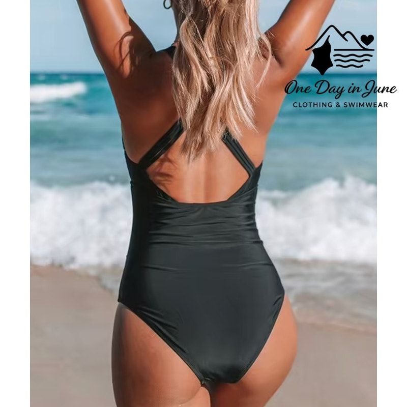 Cupshe V Neck Strappy Back One Piece Swimsuit Size XL
