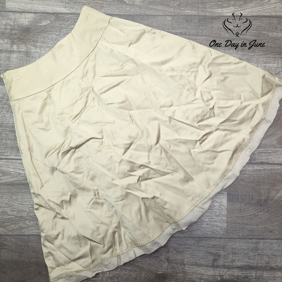White House Black Market Womens Pleated A Line Mini Skirt Ivory Cream Size 2