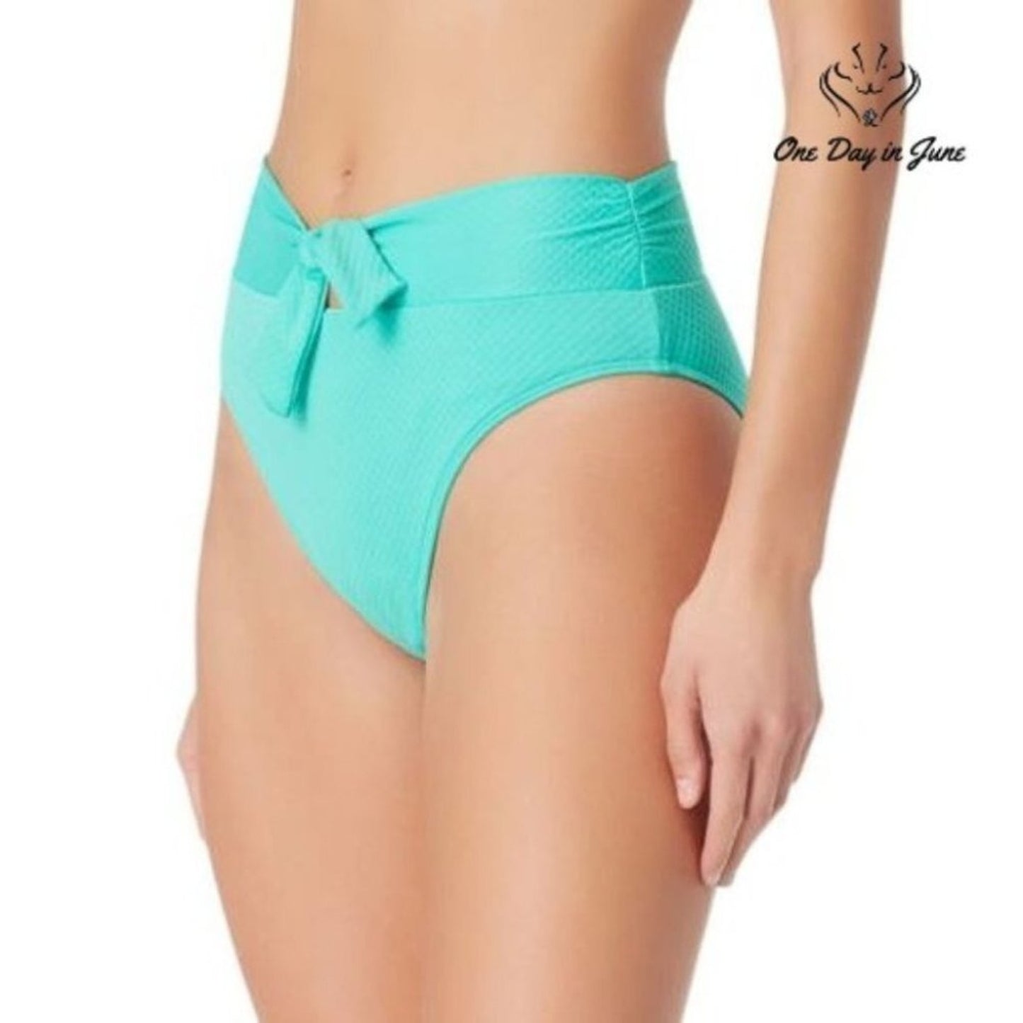 Sugar Beach Textured High Waist Bikini Bottom Size XS