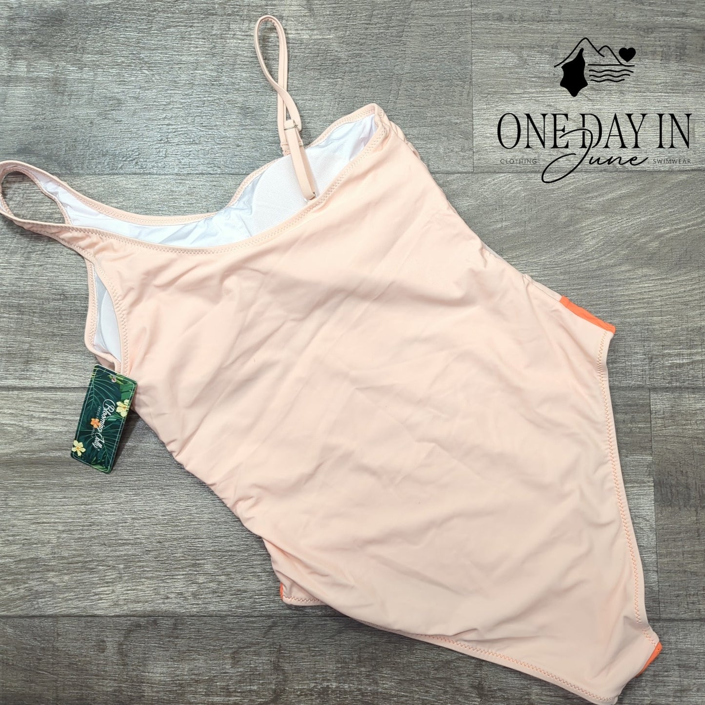 Blooming Jelly One Shoulder Mesh One Piece Swimsuit Size L
