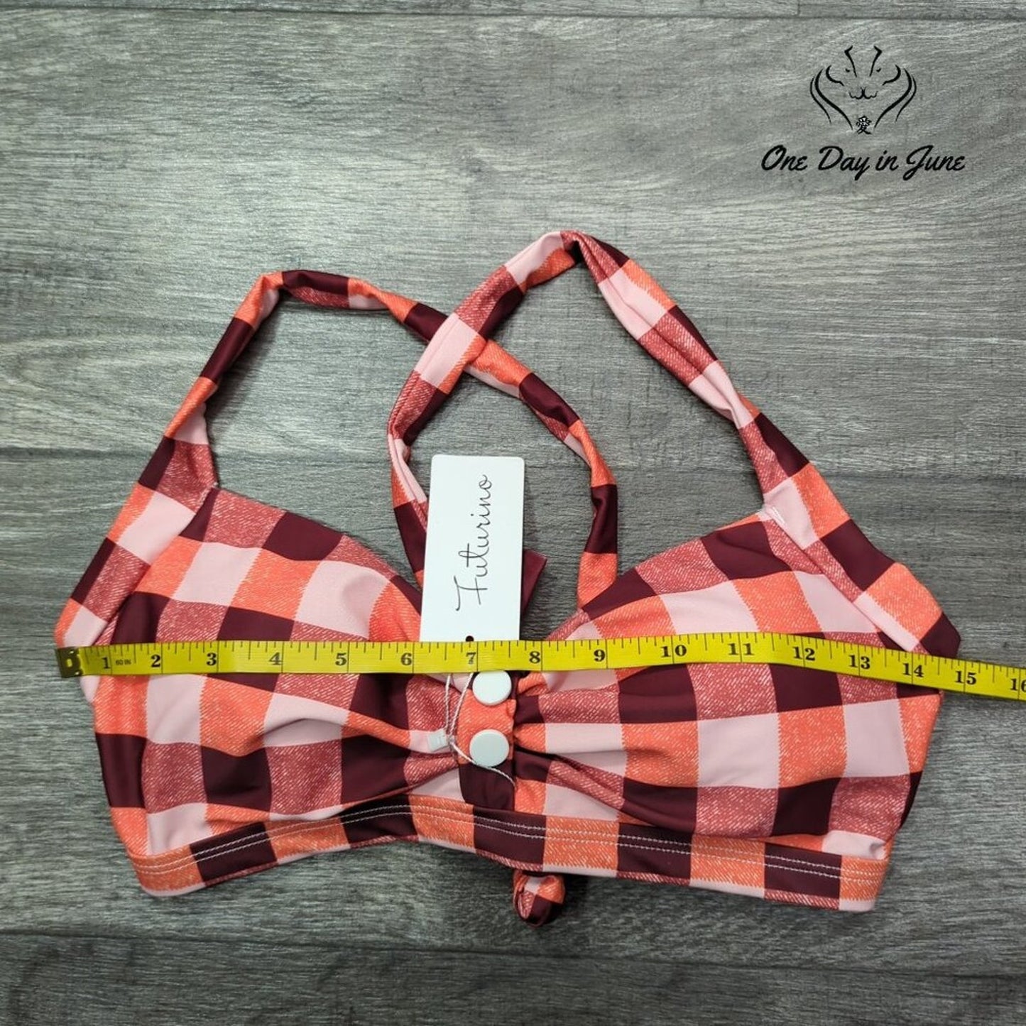Futurino Crossback Padded Bikini Top Size M
