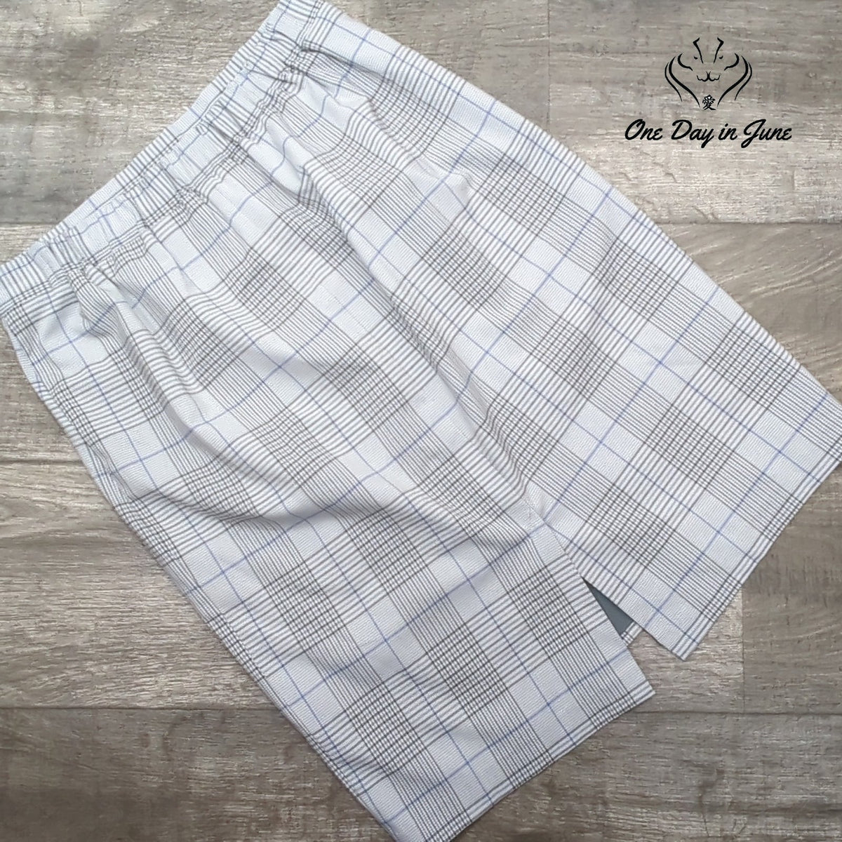 Banana Republic Comfort Waist Pencil Skirt Gray Blue Plaid Lined Size S
