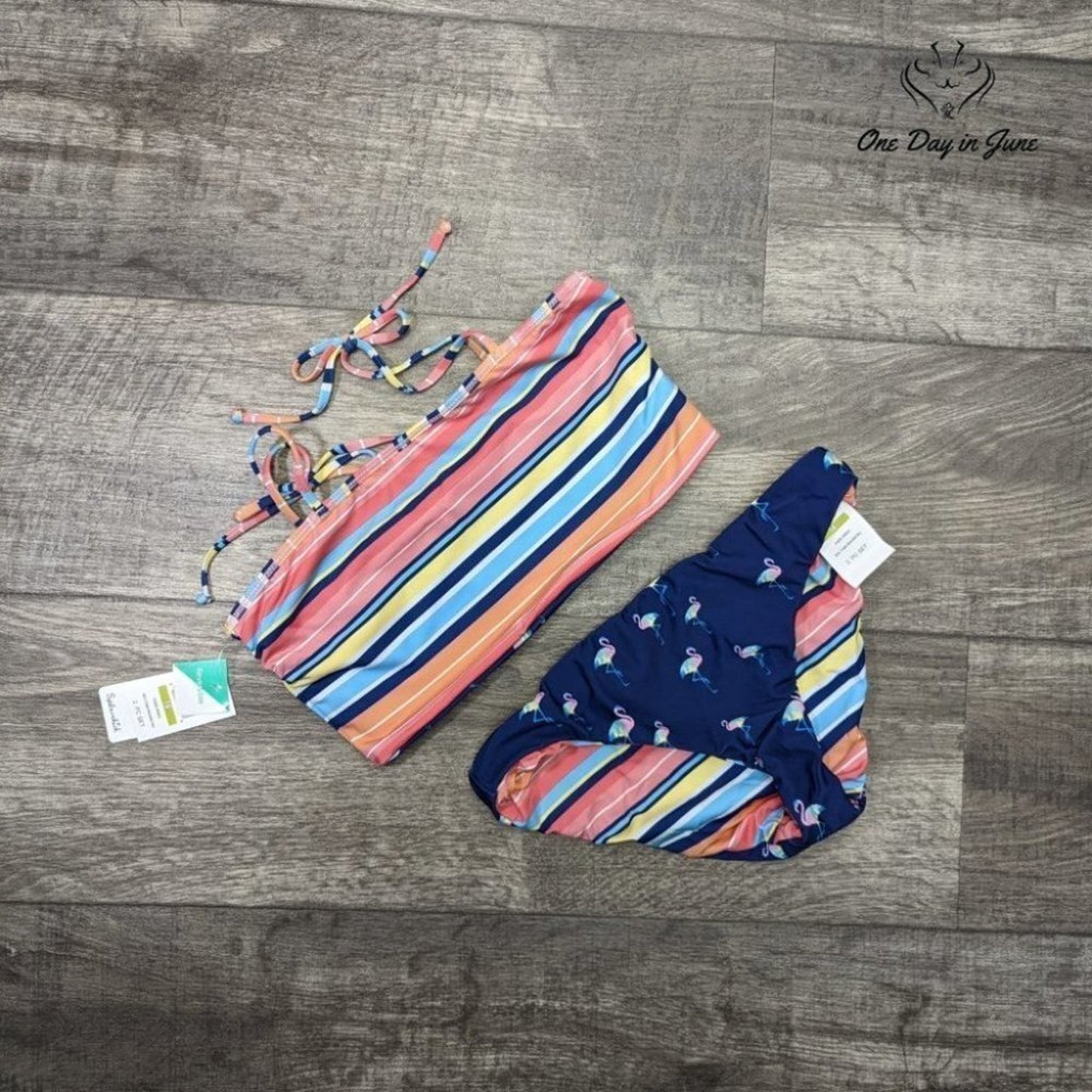 Splendid Take Wing Tube Bikini Swimsuit Size 14