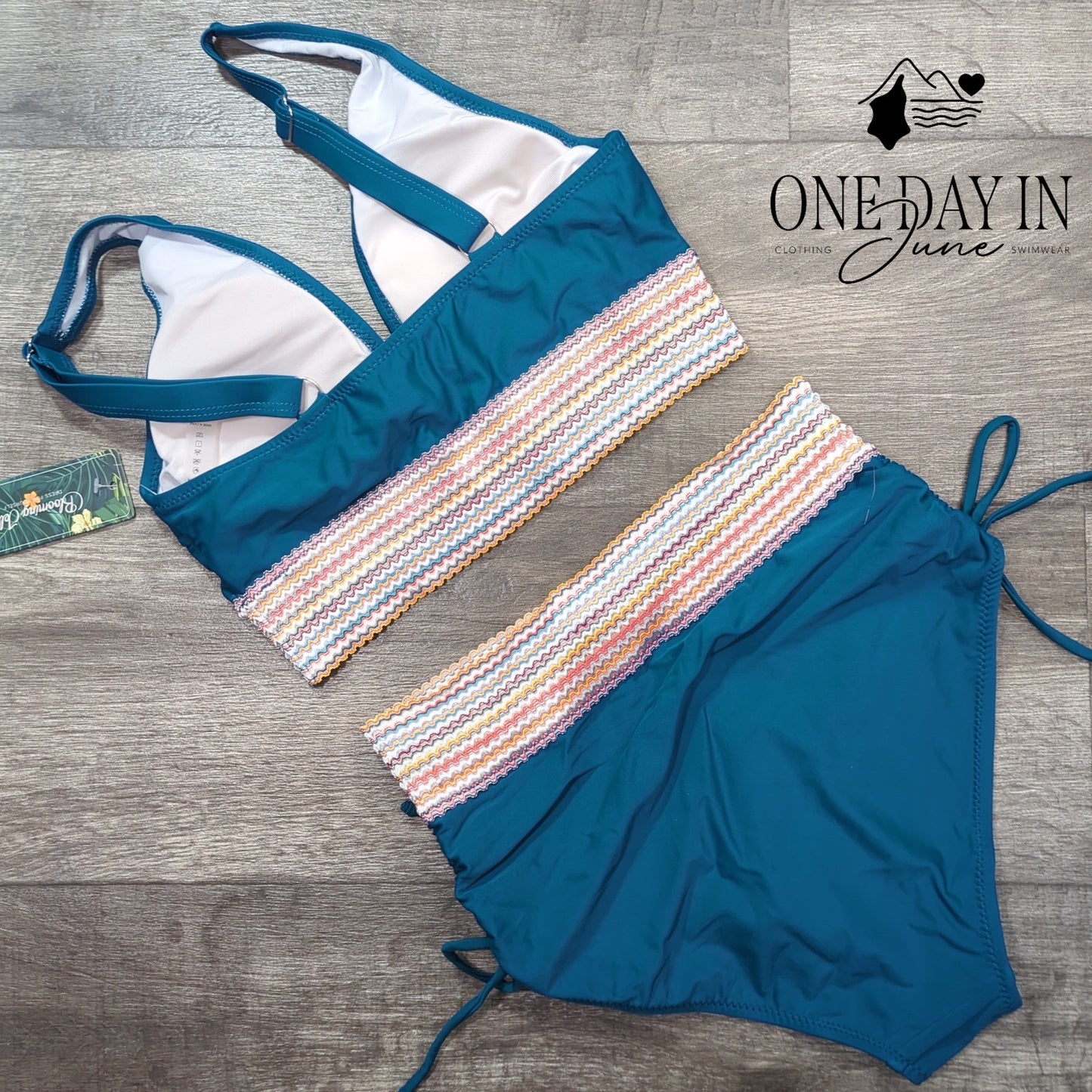 Blooming Jelly High Waist Bikini Swimsuit Size M