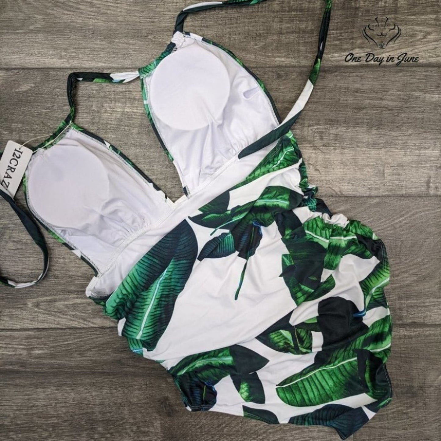 I2Crazy Deep V Halter One Piece Swimsuit Size XL