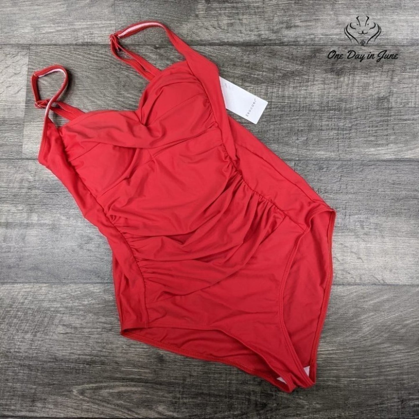 Ekouaer Elegant Inspired Vintage Pin up Monokini Size L