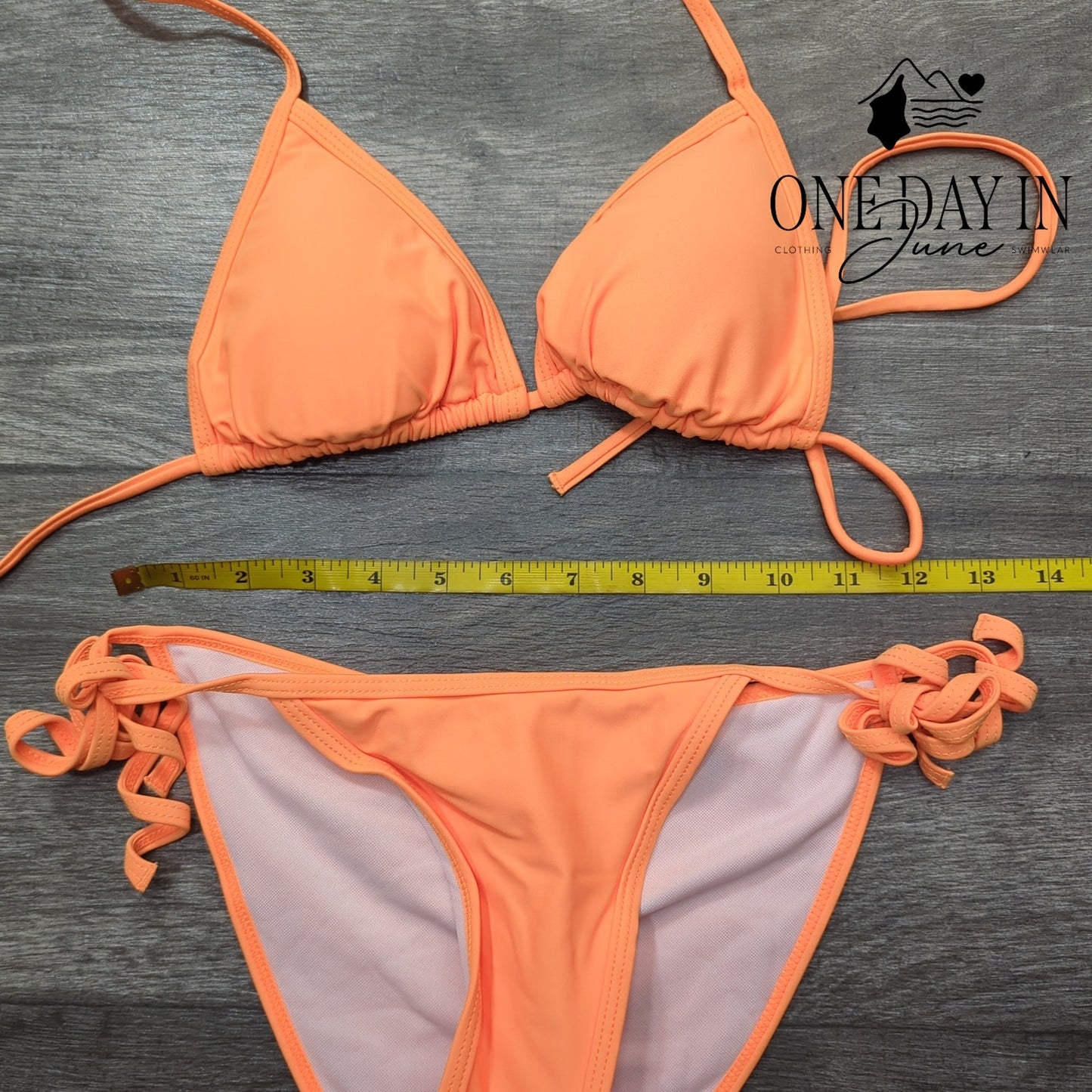 Adisputent Triangle Ruched Bikini Swimsuit Size S
