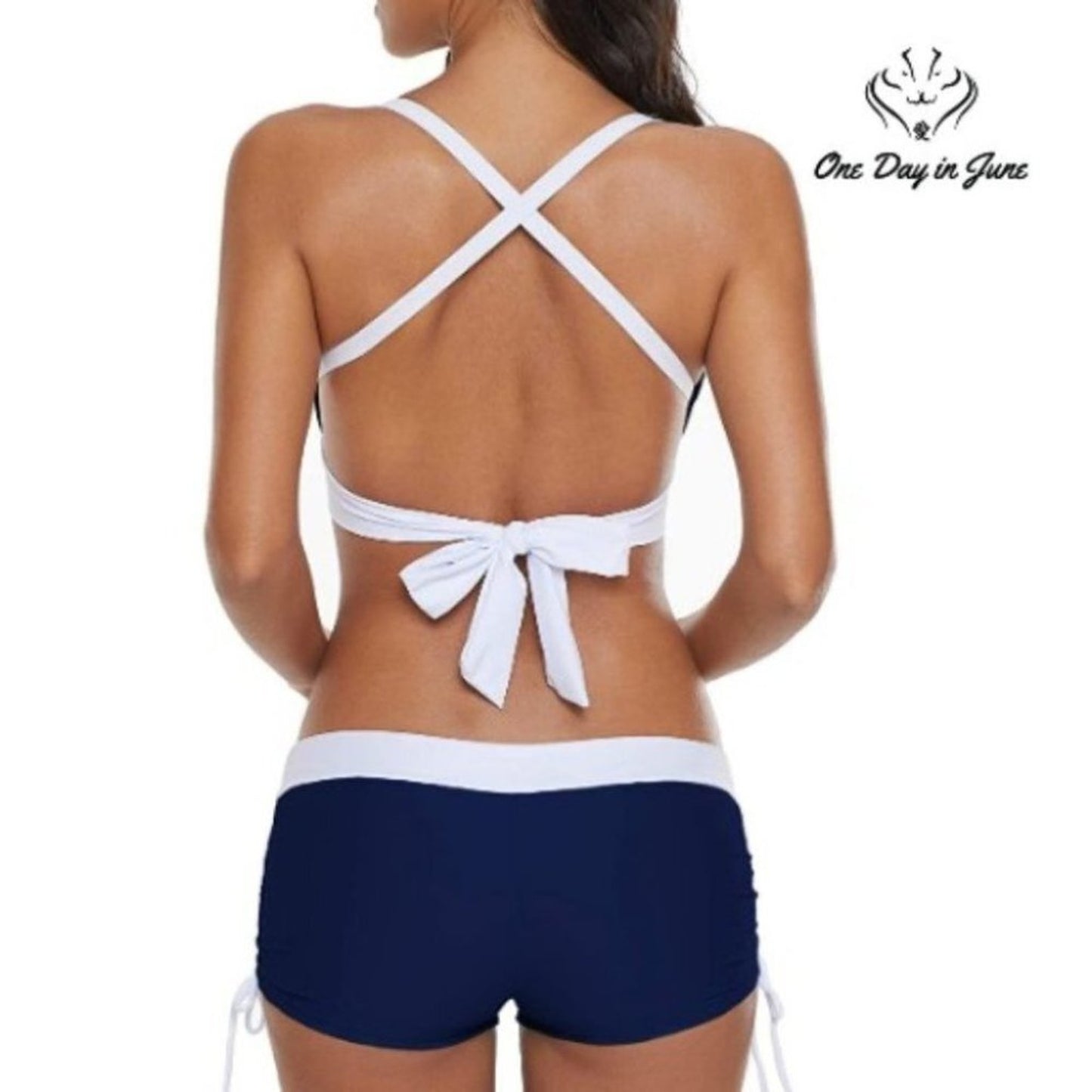 Zando V Neck Criss-Cross Push Up Bikini Size L