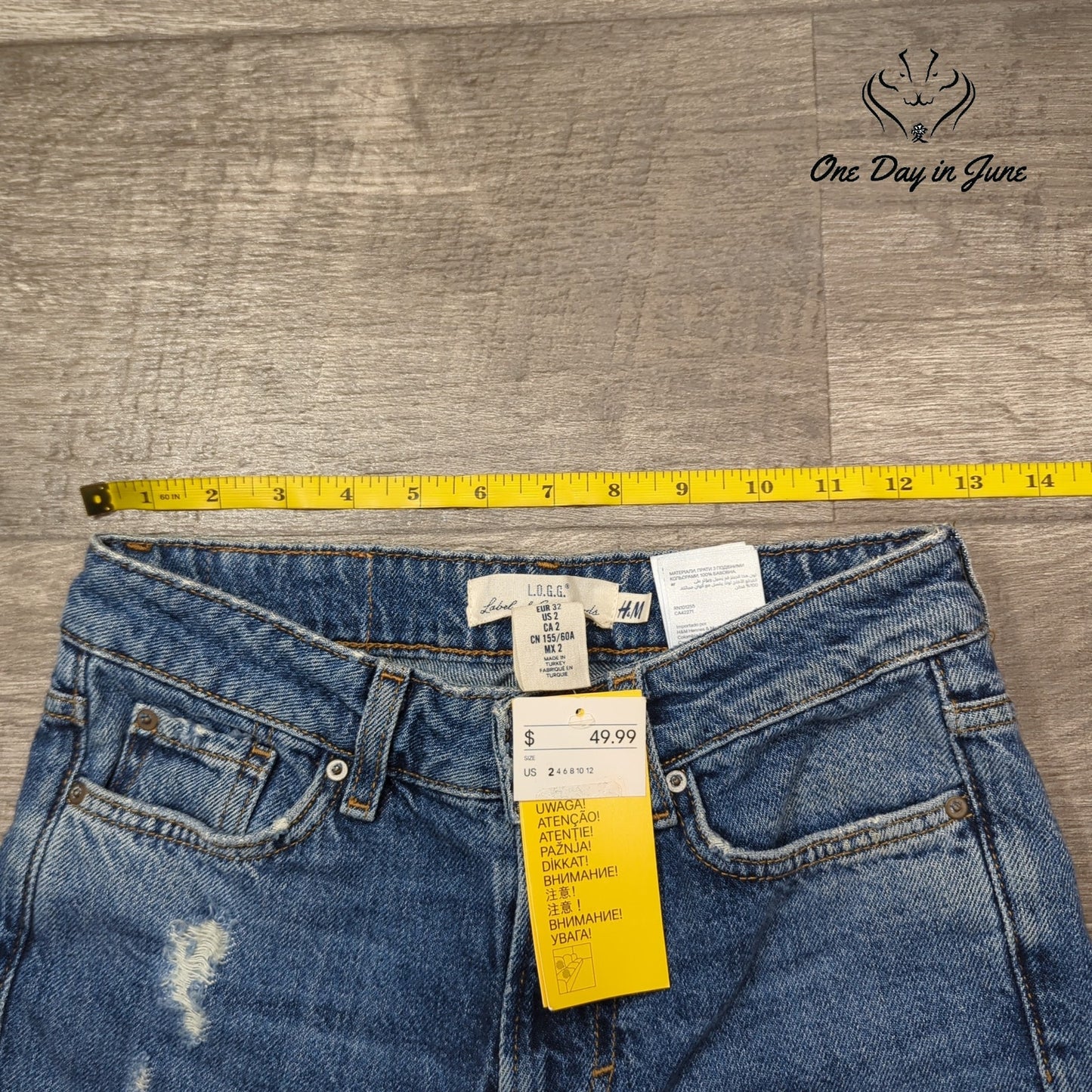 l.o.g.g. Distressed Embroidered Jeans Size 2