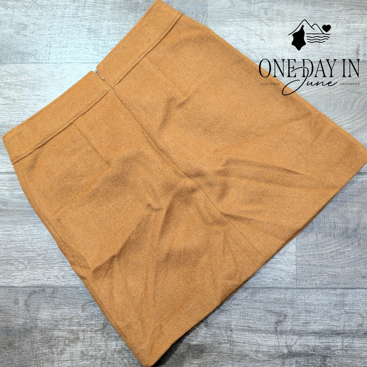 Loft Wool Blend Mini Skirt Camel Brown Welt Pockets NWT Size 4