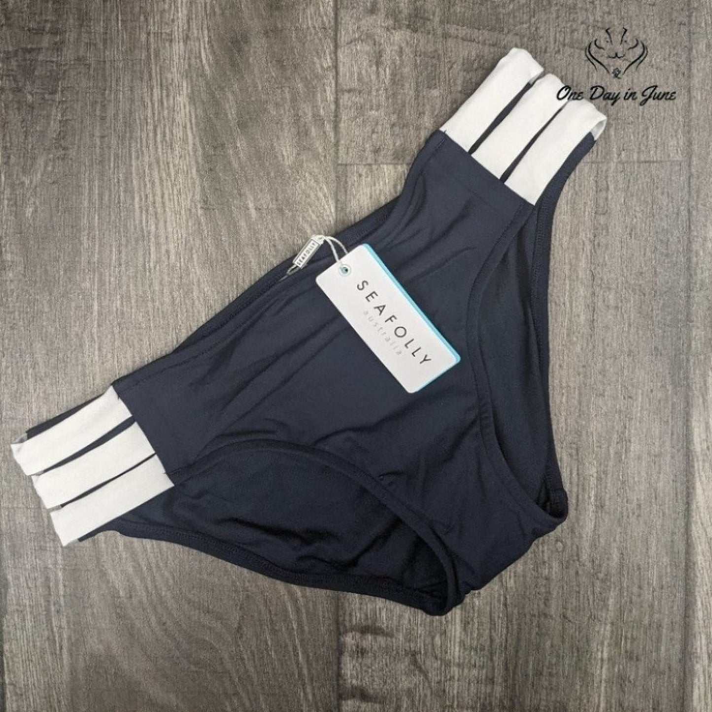 SeaFolly Block Party Hipster Bikini Bottoms Size 6