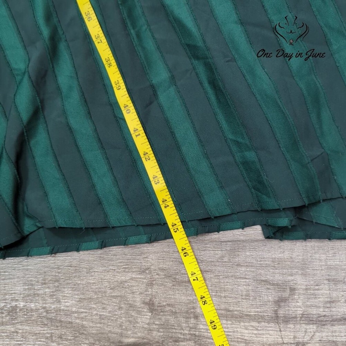 Liz Claiborne Half Sleeve Striped Mysterious Green Dress Size S