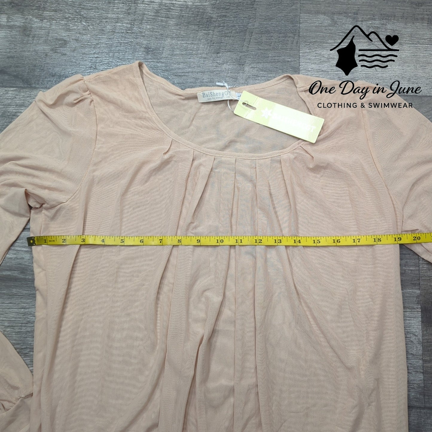Baishenggt Long Sleeve Mesh Top Size L