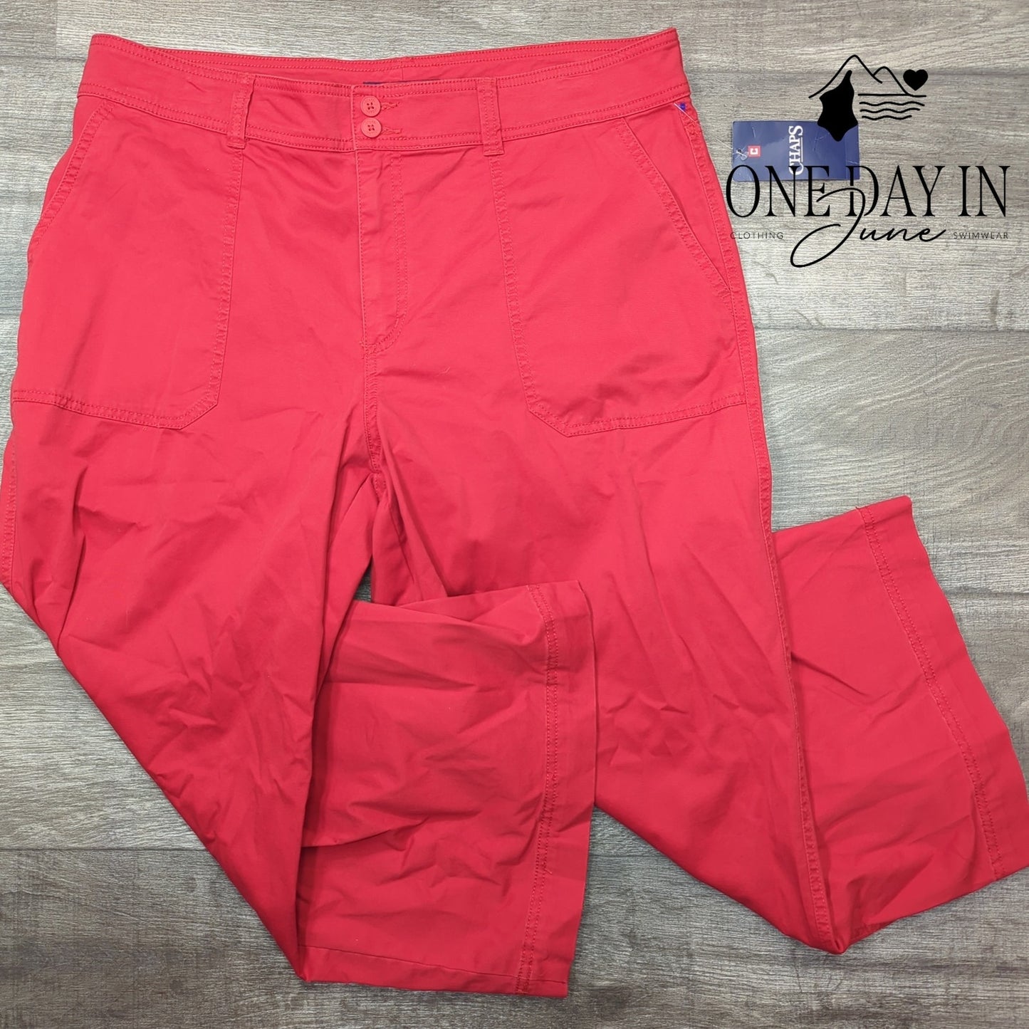 Chaps Wide Leg Crop Pants Size 16