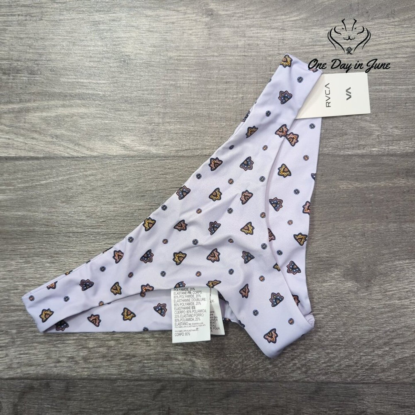 RVCA Foulard Cheeky Bikini Bottom Size S
