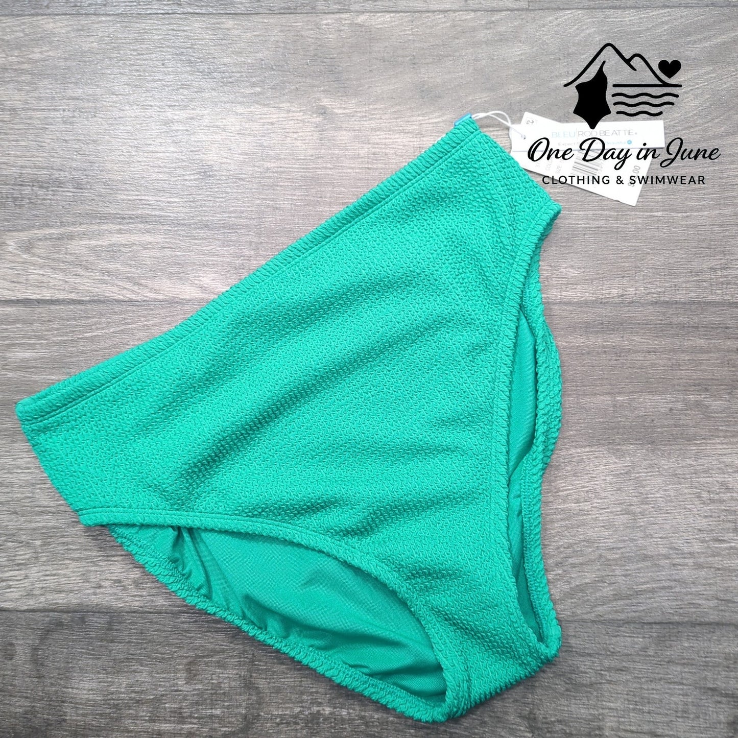 Bleu Rod Beattie Textured High Waist Bikini Bottom Size 10