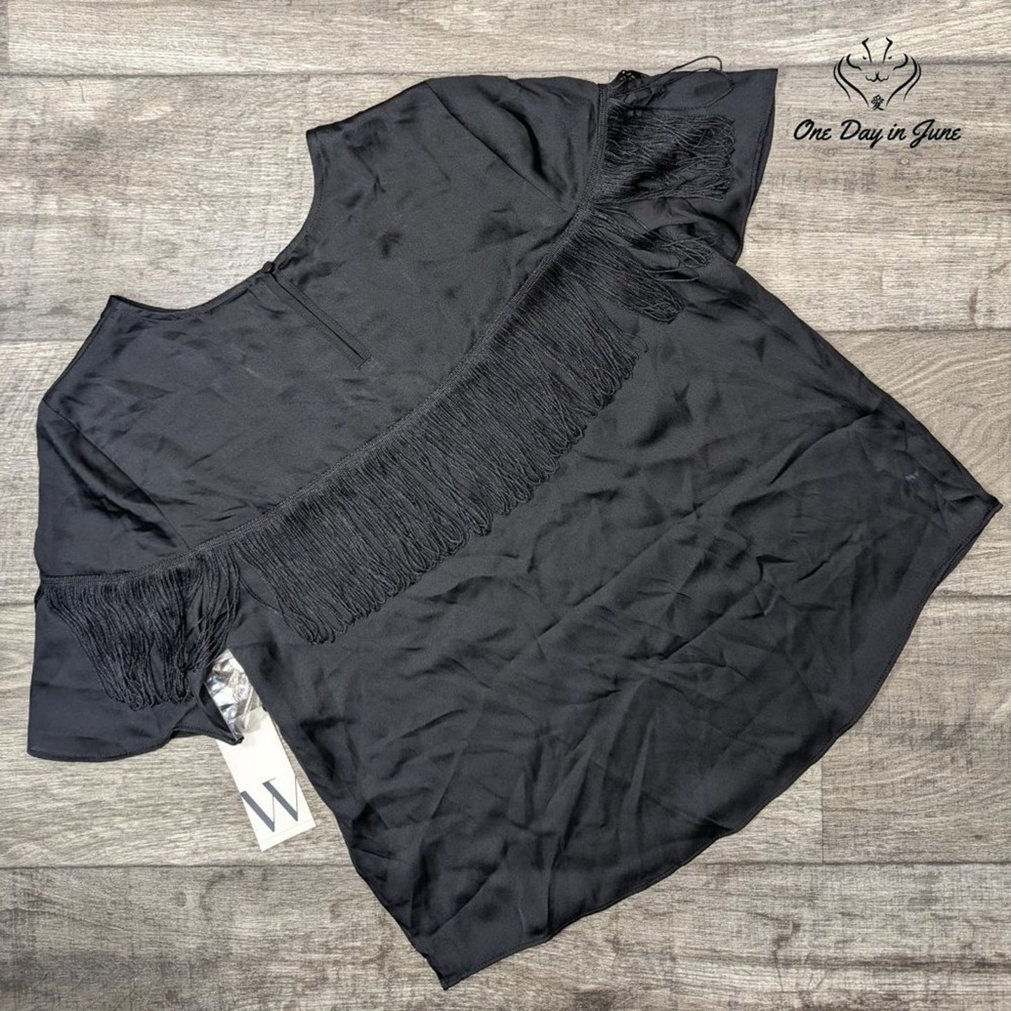 Worthington Round Neck Short Sleeve Frill Accent Top Size XS