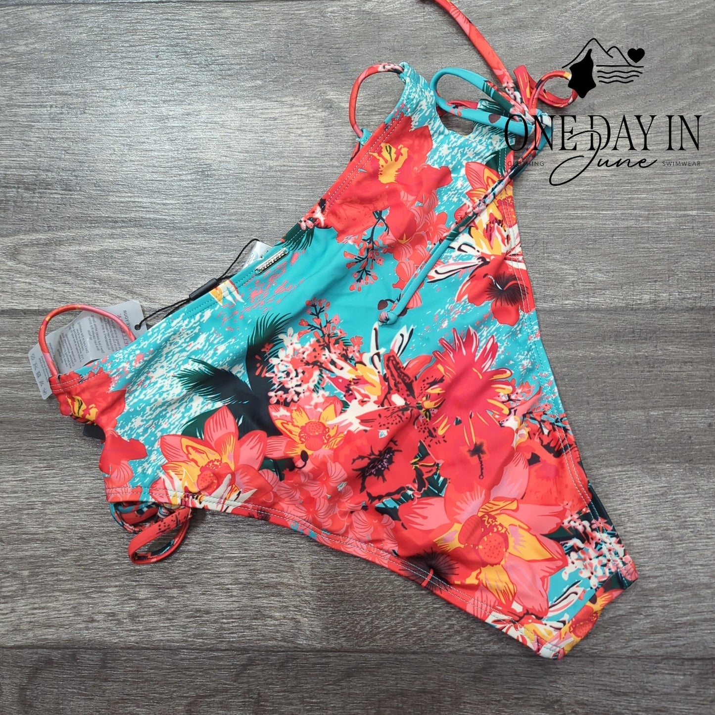 Relleciga High Cut Tie Side Bikini Bottom Size M