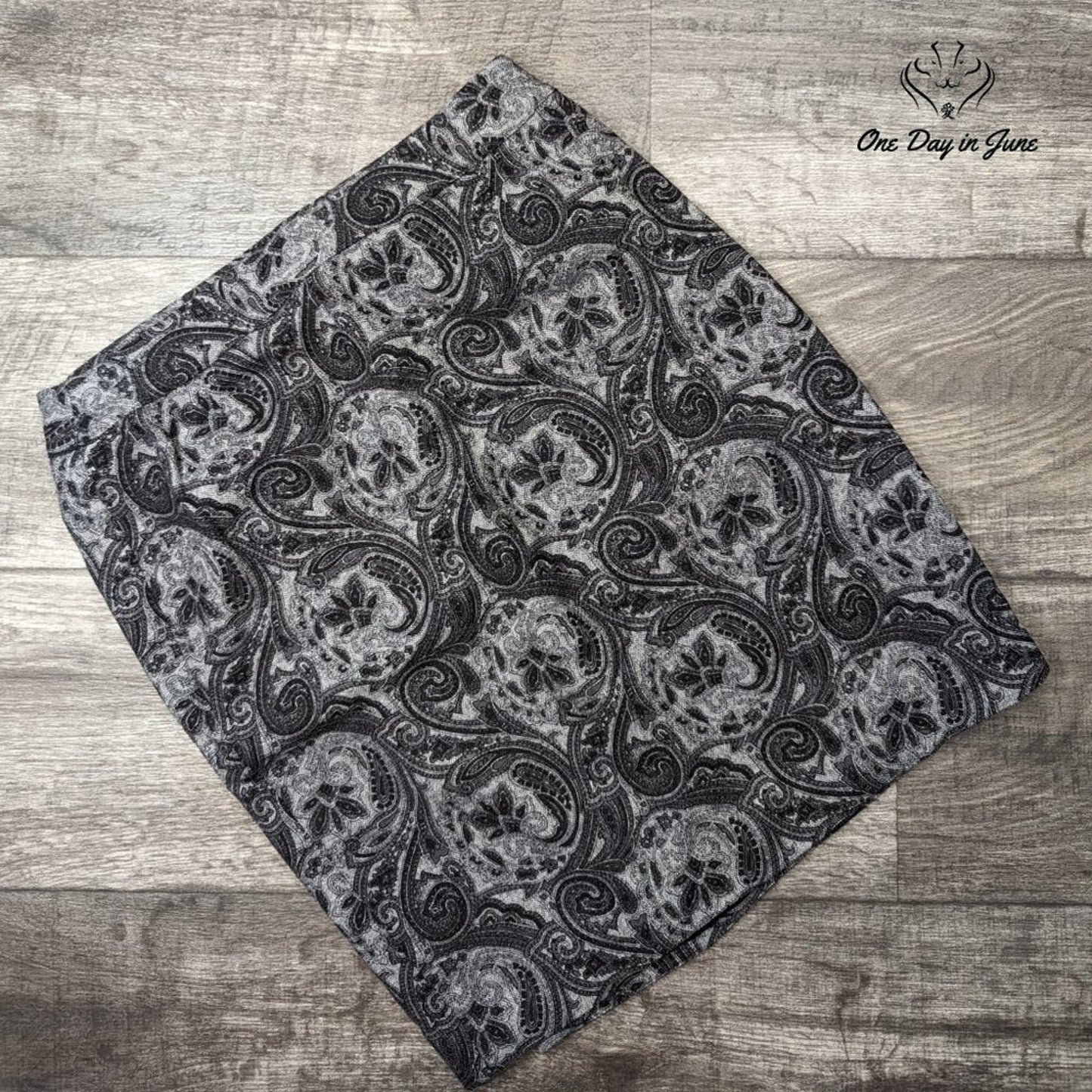 Talbots Petites Wool Blend Wrap Skirt Gray Black Paisley Lined Size 6P