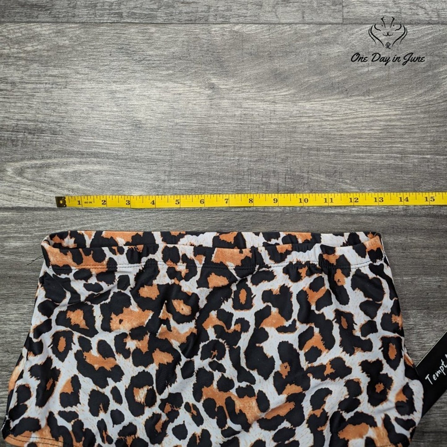 Holipick High Waist Leopard Bikini Bottom Size L