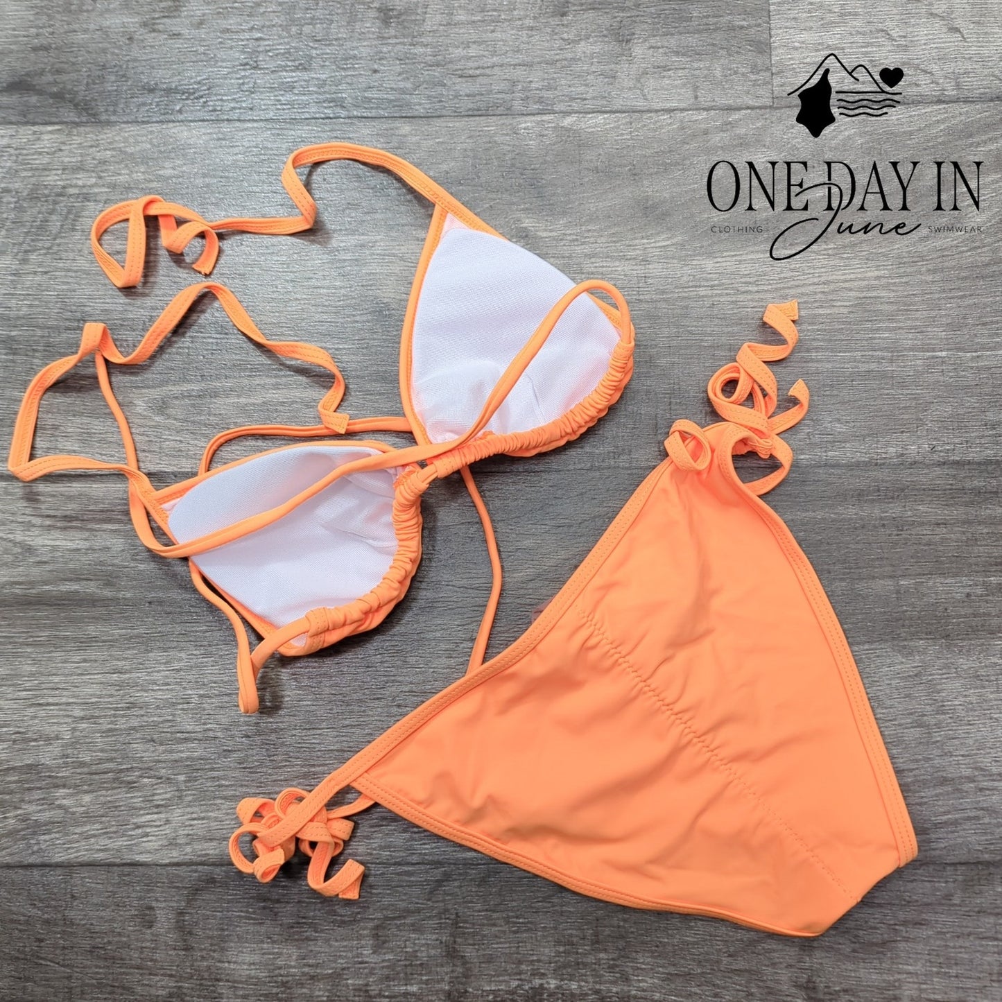 Adisputent Triangle Ruched Bikini Swimsuit Size S