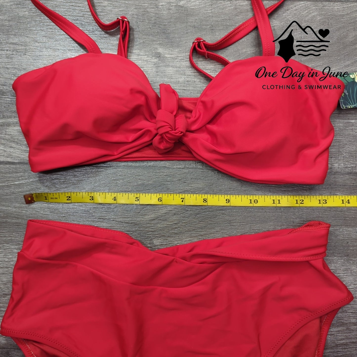 Blooming Jelly Knot Front Bikini Swimsuit Size M