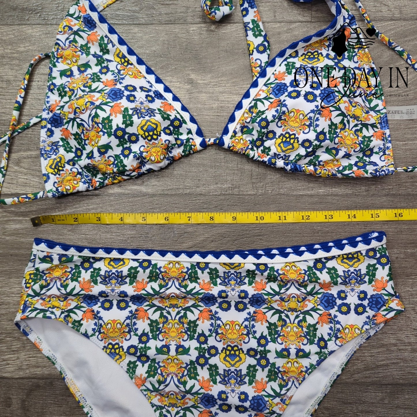 Zaful Halter High Waist Bikini Swimsuit Size L