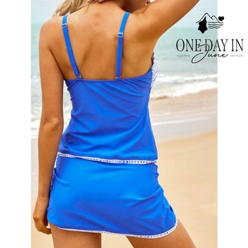 Rekita Skirted Tankini Swimsuit Size M