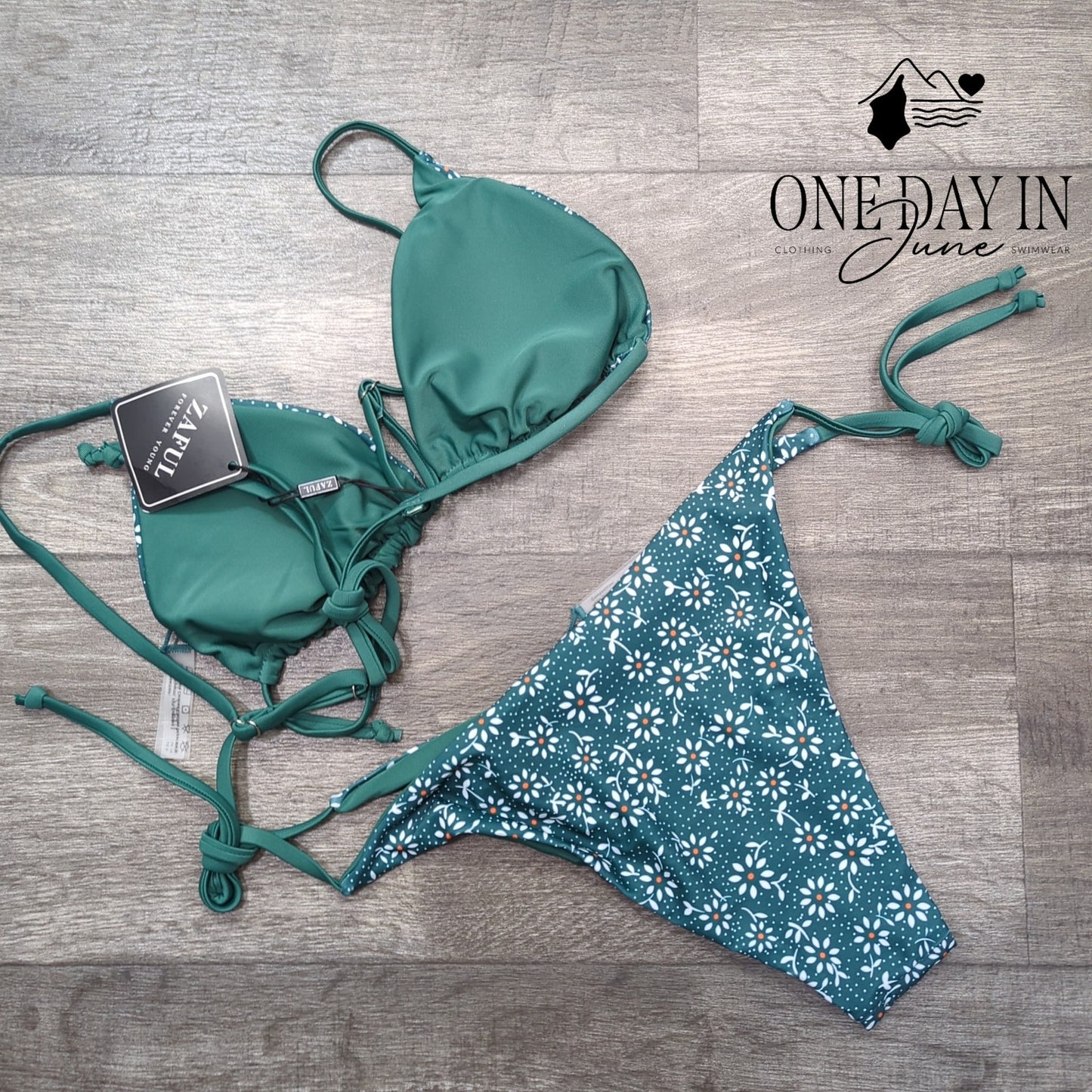 Zaful Triangle Tie Side Bikini Swimsuit Size M