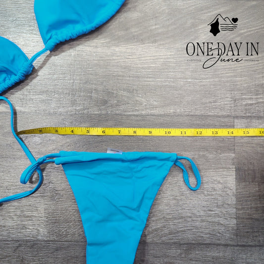 Charmo Adjustable Triangle Brazilian Thong Bikini Swimsuit Size S