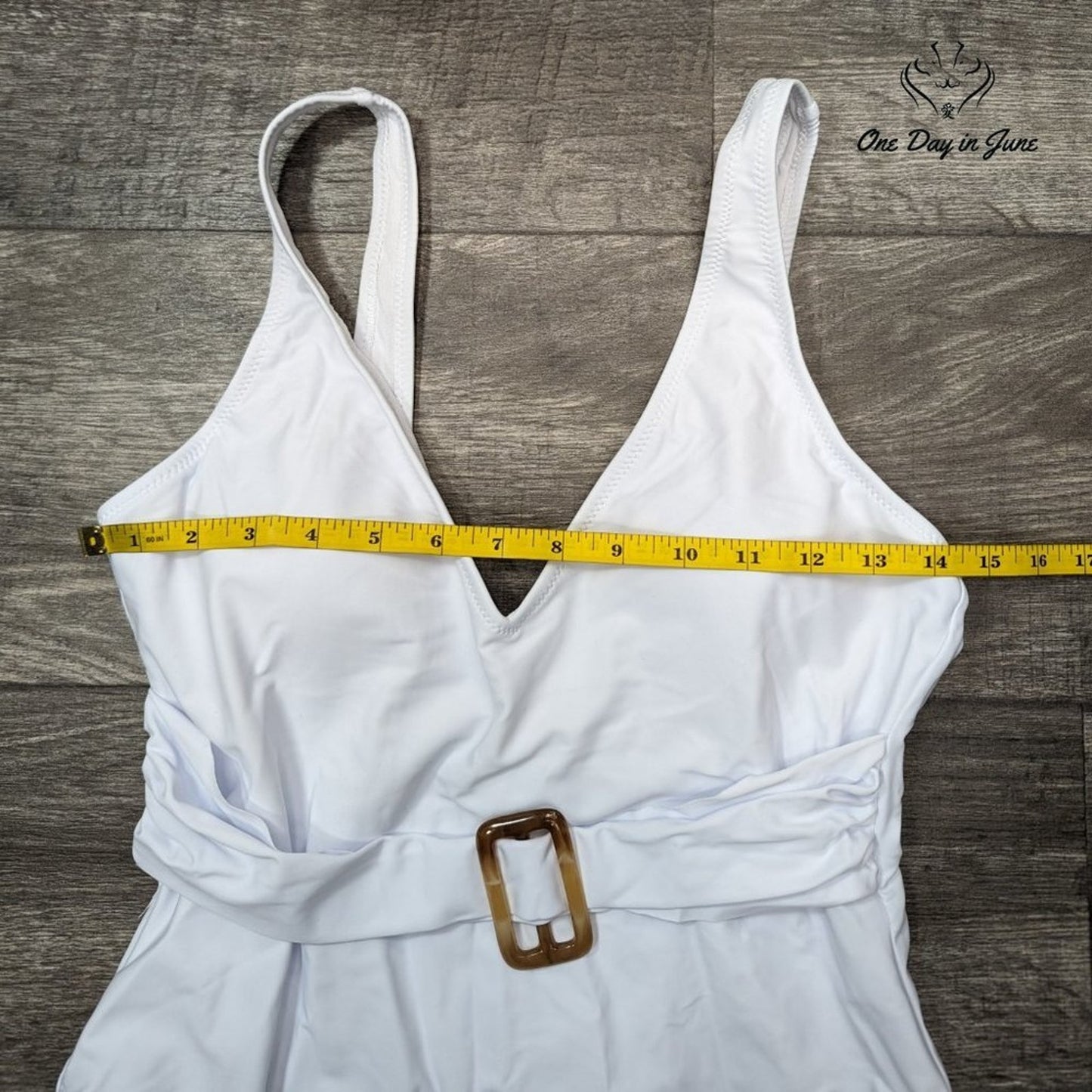 Shekini Deep V Buckle One Piece Swimsuit Size L