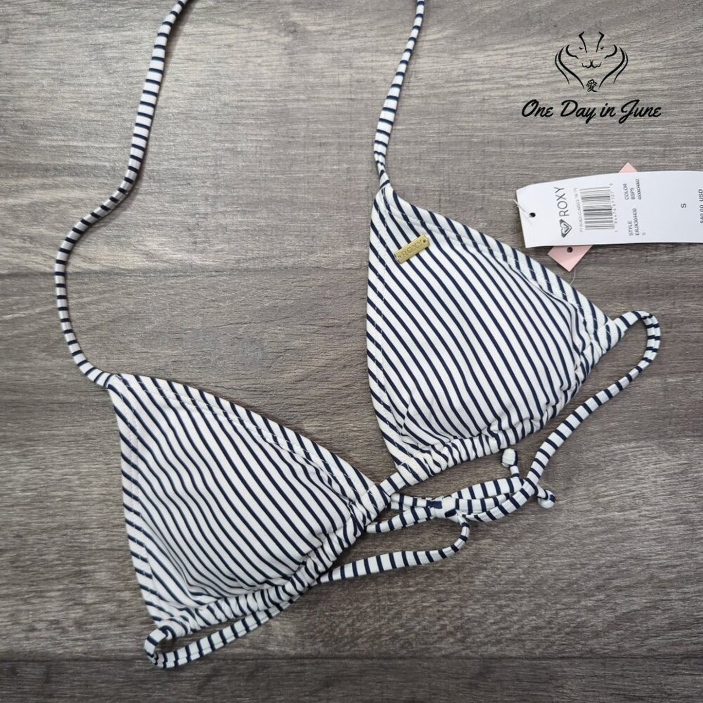 Roxy PT Beach Classics Tiki Triangle Bikini Top Size S