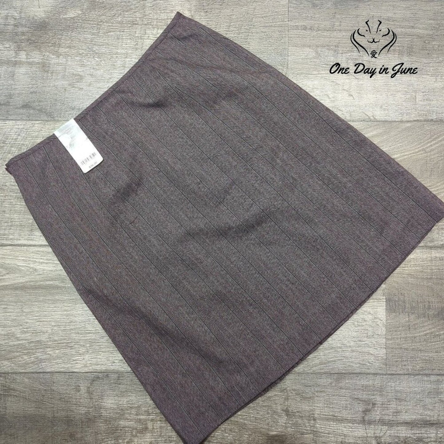 Worthington Mulberry Stripe Mini Skirt Size 8