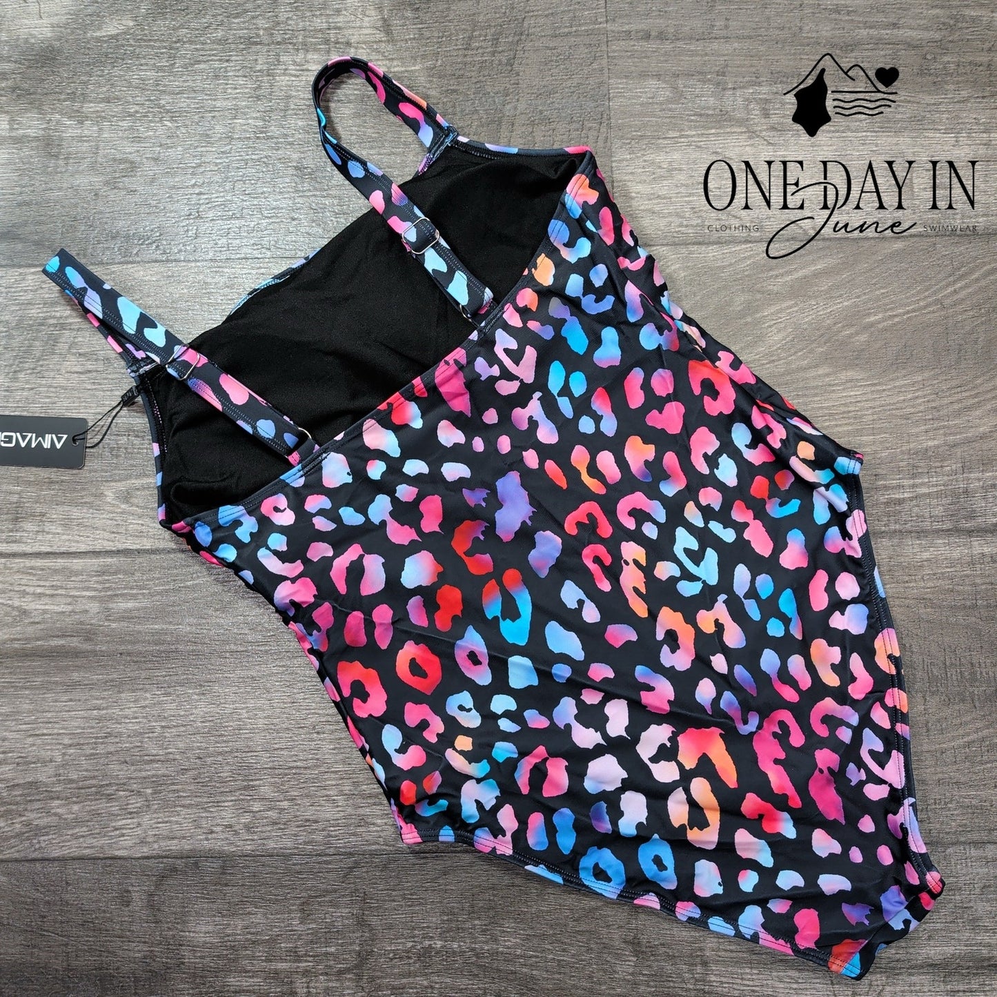 Aimage Gathered Top One Piece Swimsuit Size L