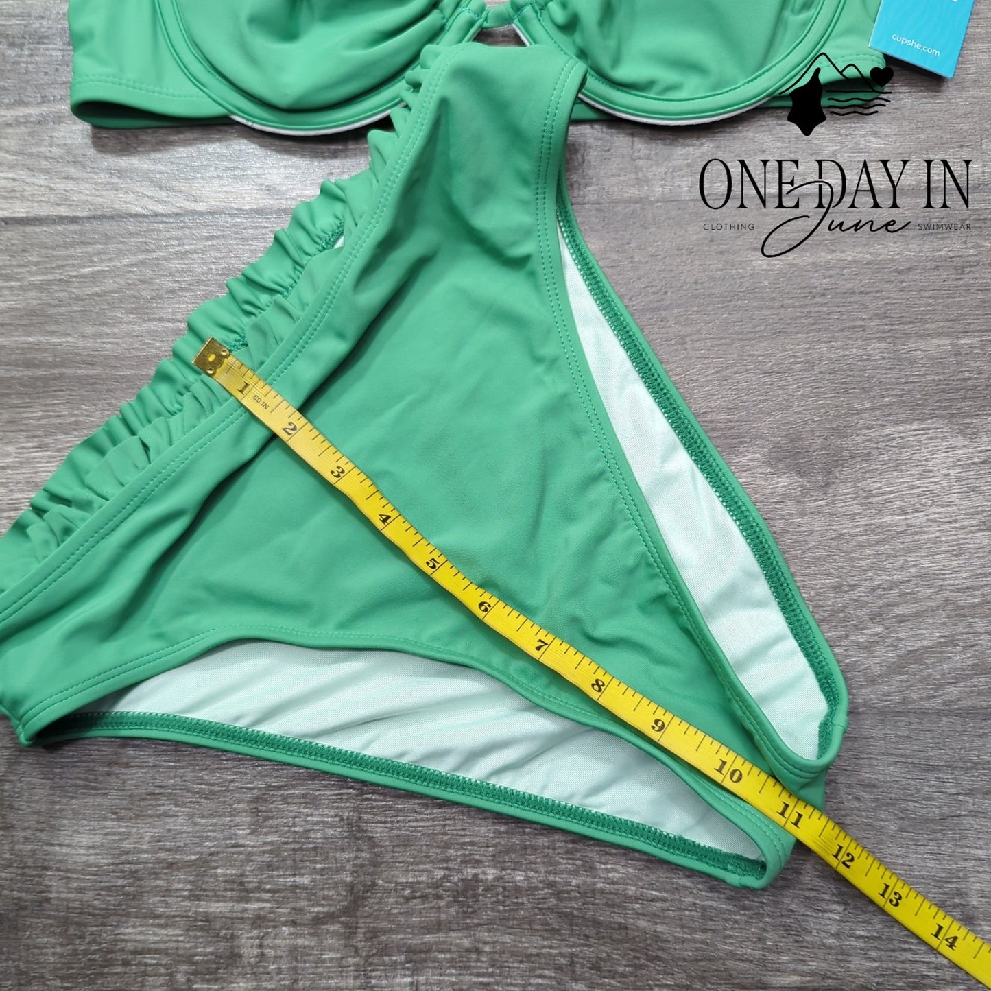 Cupshe High Waist Underwire Ruffle Bikini Swimsuit Size S
