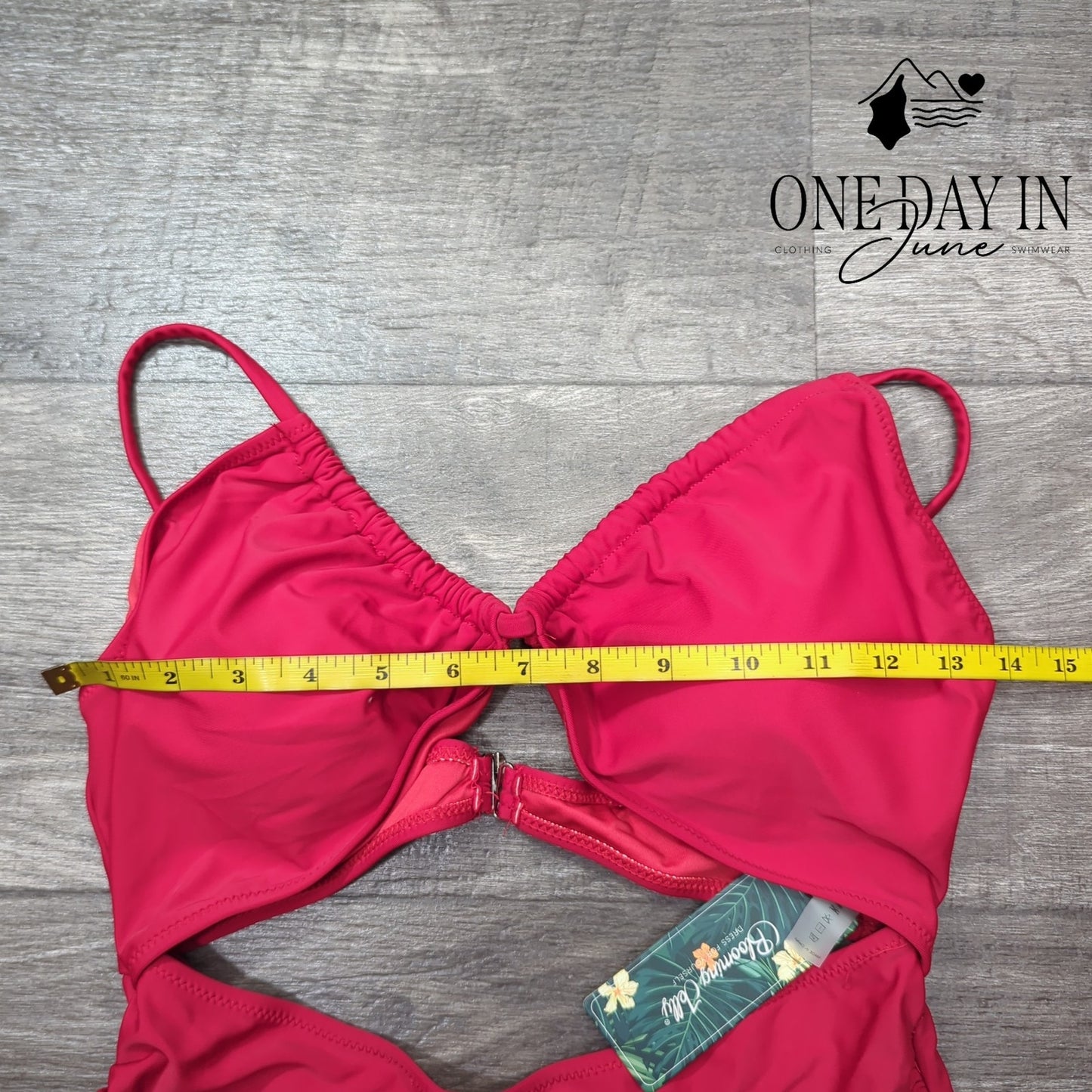 Blooming Jelly Cut Out One Piece Swimsuit Size M