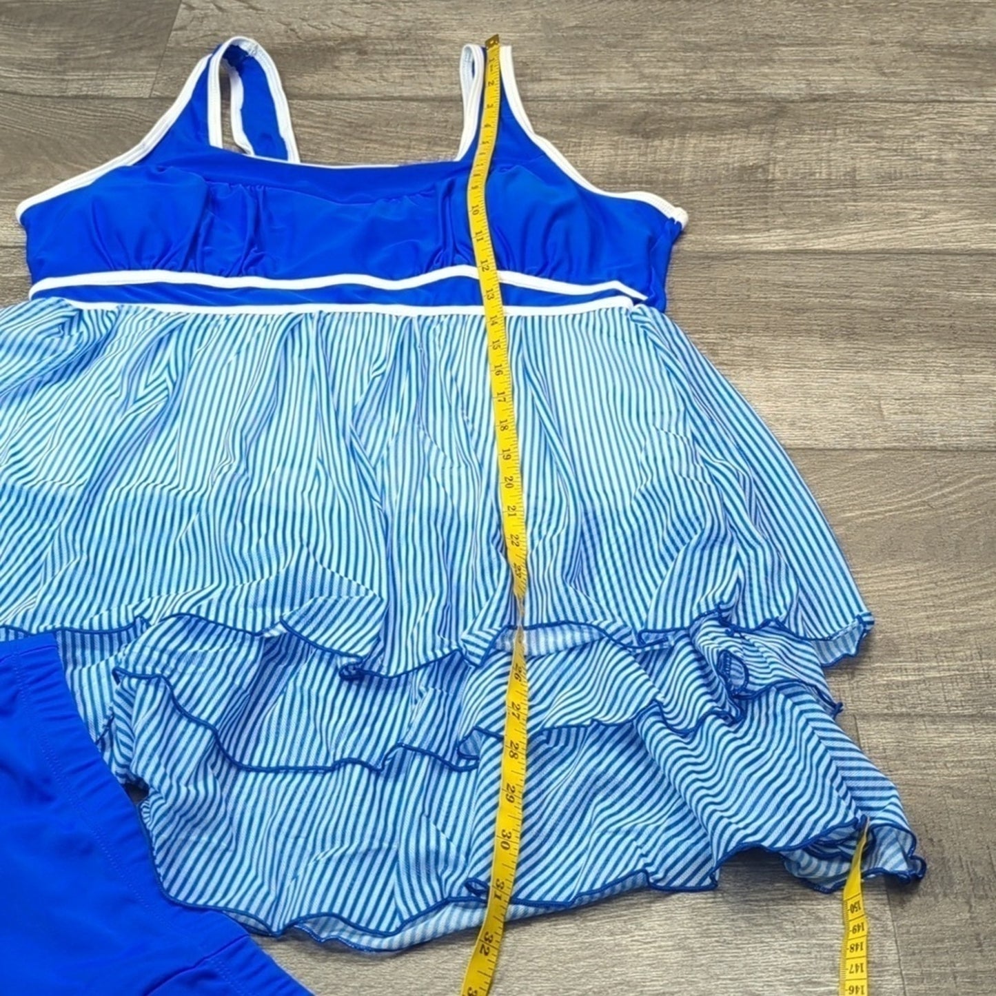 LALAGEN Racerback Tankini Swimdress Size L